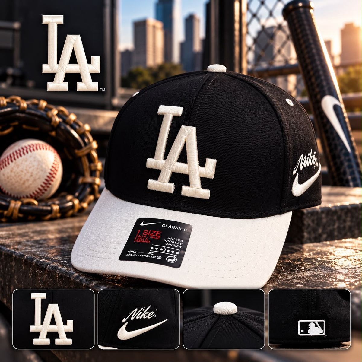 Gorra Beisbolera De Los Ángeles Dodgers LA Colores
