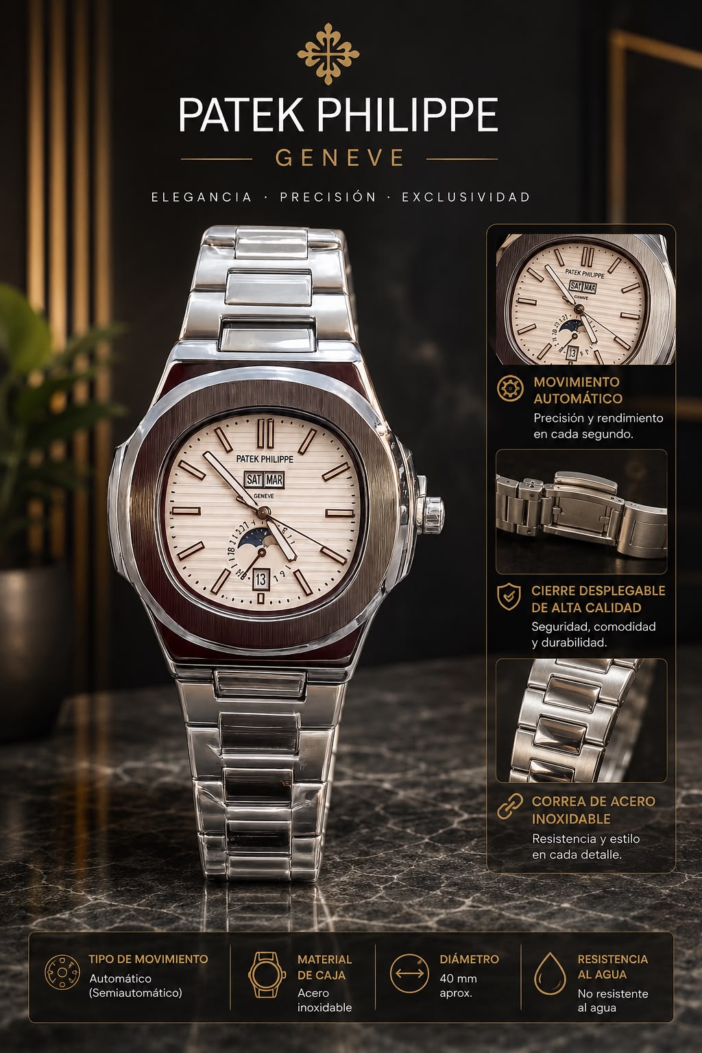 Reloj Estilo Patek Philippe 0032