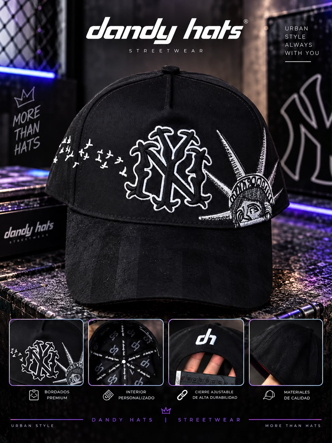 Gorra Dandy Hats NY – Urban Streetwear Importada